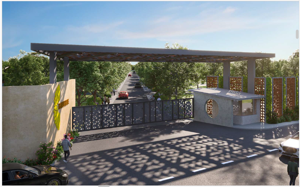 happy hive phase 2 entrance gate in Hoskote